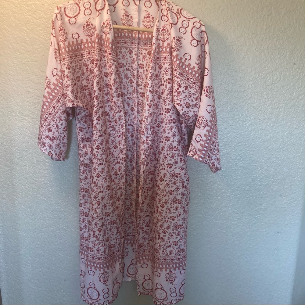 Rebellion Pink and White Floral Boho Wrap